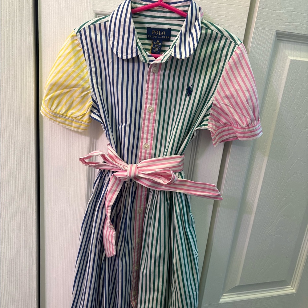 Polo by Ralph Lauren Multicolor Striped Kids Dress